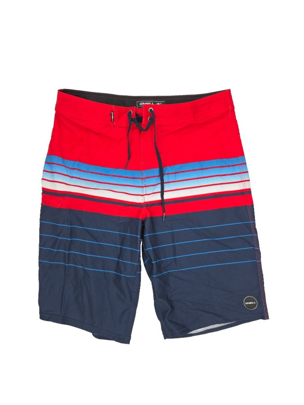 Oneill Hyperfreak Boardshorts Mens 30x10" Multicolor Stretch Swim Trunks Striped